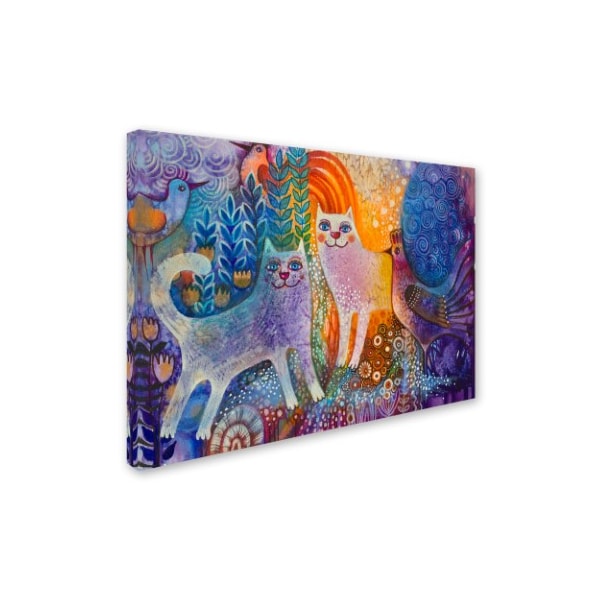 Oxana Ziaka 'Cats In The Galaxy' Canvas Art,24x32